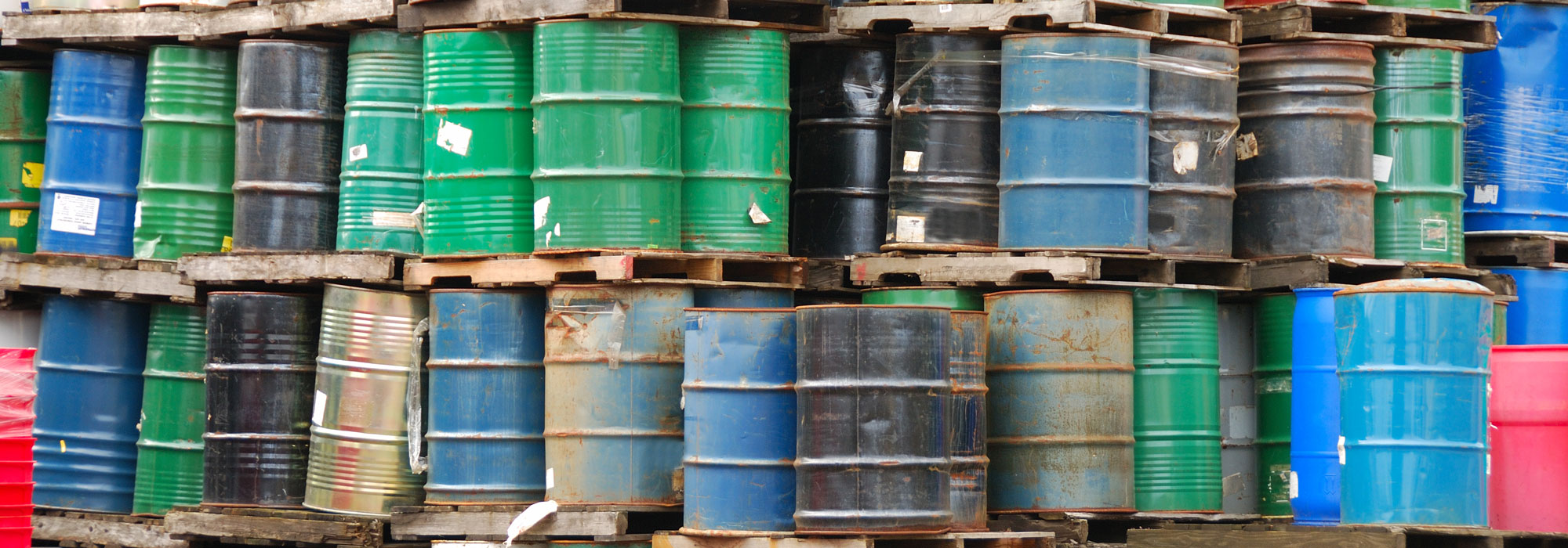 Stacked barrels hazardous waste manufacturing